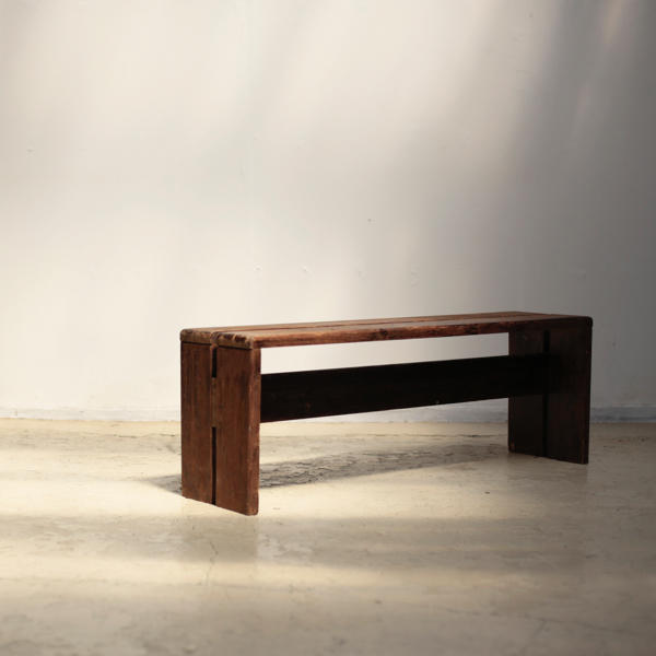 Pine Bench for Les Arcs by Charlotte Perriand 
