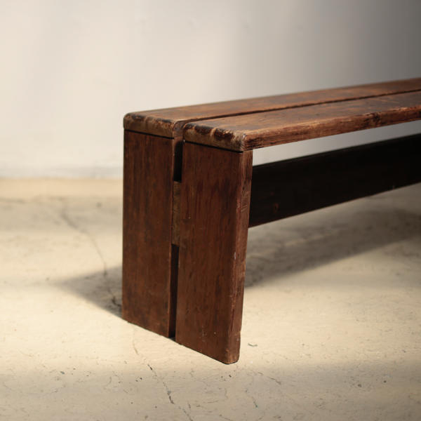 Pine Bench for Les Arcs by Charlotte Perriand 