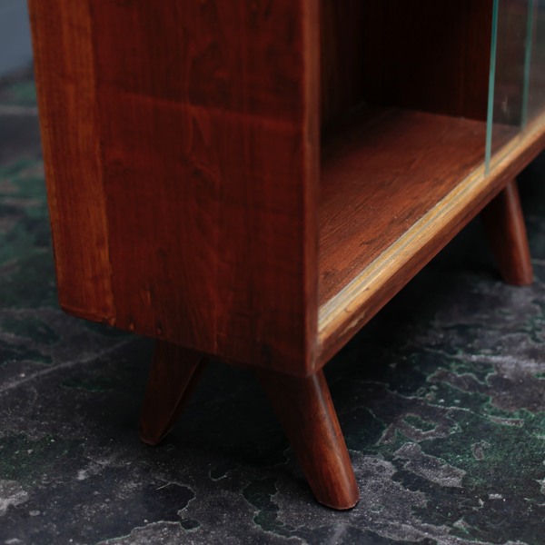 Teak Glass-Fronted Bookcase by Pierre Jeanneret
