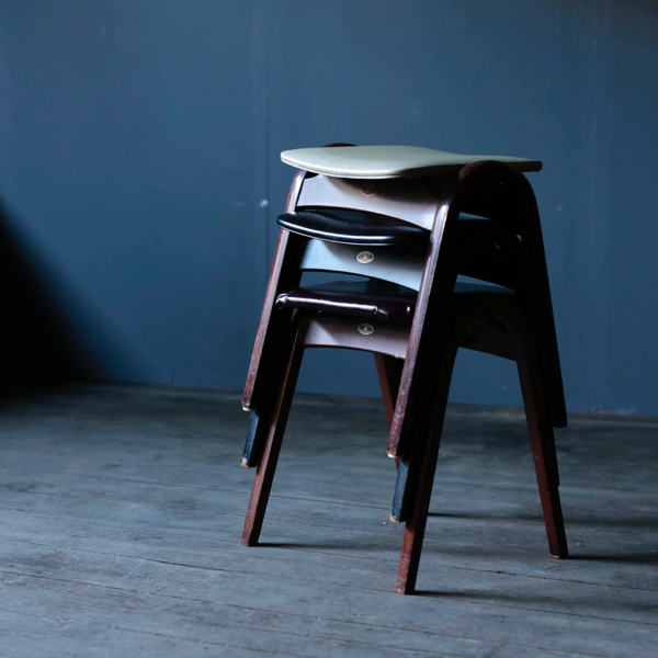 Stacking Stools by Isamu Kenmochi for Tendo